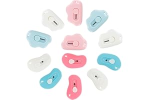 12Pcs Mini Box Opener, KUAOOAUK Cute Box Cutter, Cloud Art Knives with Keychain Hole for Cutting Letter Paper Small Box Opening DIY Crafts Colorful Office School Home