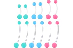 Mayhoop 14G Gravidanza Piercing Ombelico Flessibile in Acrilico con barra Alternativi Anello Ombelico Piercing Gioielli