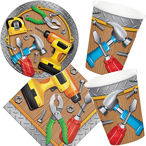 72-teiliges Sticker-Set * BAUARBEITER * als Deko für Kindergeburtstag oder Mottoparty // Handyman von Creative Converting // Kinder Geburtstag Werkzeuge Bob Baustelle Aufkleber - 2