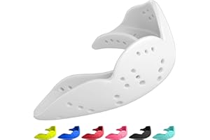 SISU Mouth Guard Aero - Snow White - Ultra Slim Gumshield for Adults & Kids - Custom Fit Rugby Gum Shield- A Remouldable Sports Mouthguard for Boxing, MMA, Hockey - (Medium 5' - 6' Tall)