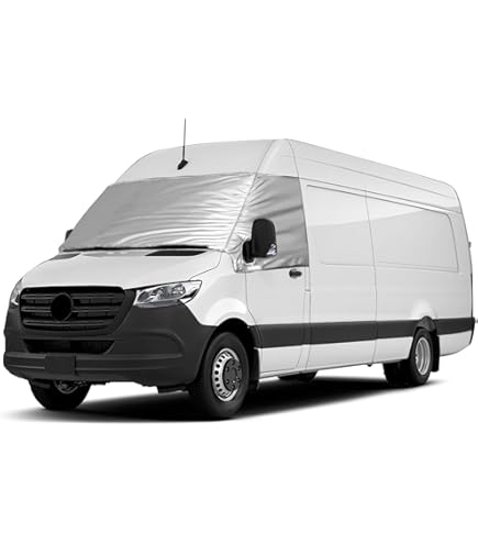 Soekodu Voorruitwrap cover vervanging voor Mercedes Sprinter 2019-2023, autovoorruitafdekking, 600D luxe zonwering, waterdichte sneeuw-ijsbescherming, stofbescherming
