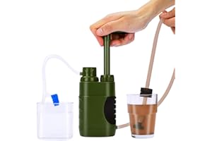 NEVYTOL Filtre eau Randonnée, Filtre à Eau Portable 5000 litres, Conditionneur d'eau pour l'eau potable Élimine le Métal Lour