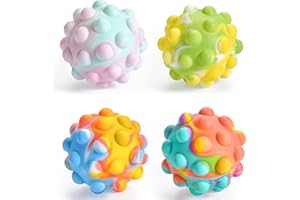 ARROMI 4 Stück Wutball für Kinder, Stressball Kinder, Knautschball Kinder, Anti Stress bälle, Antistressball Kinder, Anti Stress Spielzeug, Push Bubble Sensorisches Squeeze Spielzeug