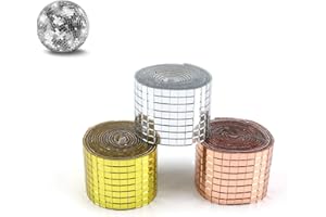 SRJQXH 5040 Stück Spiegelfliesen Selbstklebend, 5x5 mm Mini Spiegel Mosaik, Glas Mosaikfliesen in Silber Gold Roségold, Zuschneidbar DIY Spiegel Aufkleber für Handwerk und Dekoration