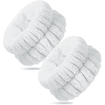 Premium Polsbandjes Voor De Spa - Absorberende Koraal Microvezel Armband Voor Gezichts En Douche Wassen Set Van 4 Stuks Zwart