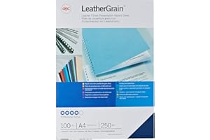 GBC LeatherGrain A4 Binding Cover 250 gsm Royal Blue (Pack of 100) CE040029