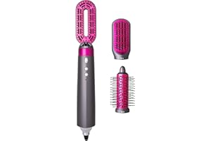 ENVIE BEAUTY Envie 3 in 1 Multi Hair Styler Hair Curler, Hair Straightener and Hair Dryer 3 Interchangeable Hot Hair Brushes for Hair Styling with Heat and Speed Settings Suitable for All Hair Types
