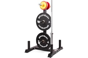 BRAINGAIN Olympic Weight Storage Rack - Bumper Plate Tree Rack