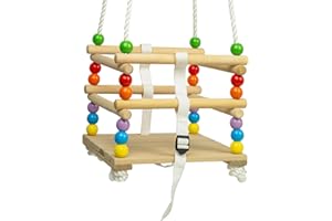 Bigjigs Toys My First Wooden Cradle Swing Seat - Suitable for 12-36 months