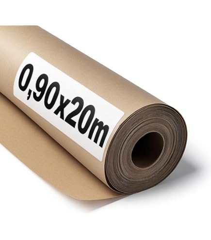 Kraftpapierrol, 44 cm x 10 m, 1 mm dik zwart kraftpapier, rol voor het verpakken van geschenkverpakkingen, pakketten, muurkunst, knutselen, prikborden, vloerbedekking