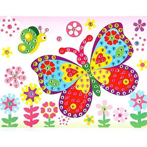 JUSLIN 900 Stück 3mm 4mm 5mm bunte Strasssteine Strass Aufkleber, 1 Stück gebogen Pinzette als Geschenk - 5