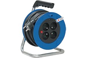 Brennenstuhl Enrouleur de câble Standard S Baby 15m, Fabrication Française