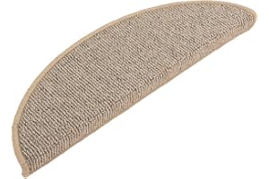 vidaXL Trappmattor 15 st 56x17x3 cm bruna halvrunda