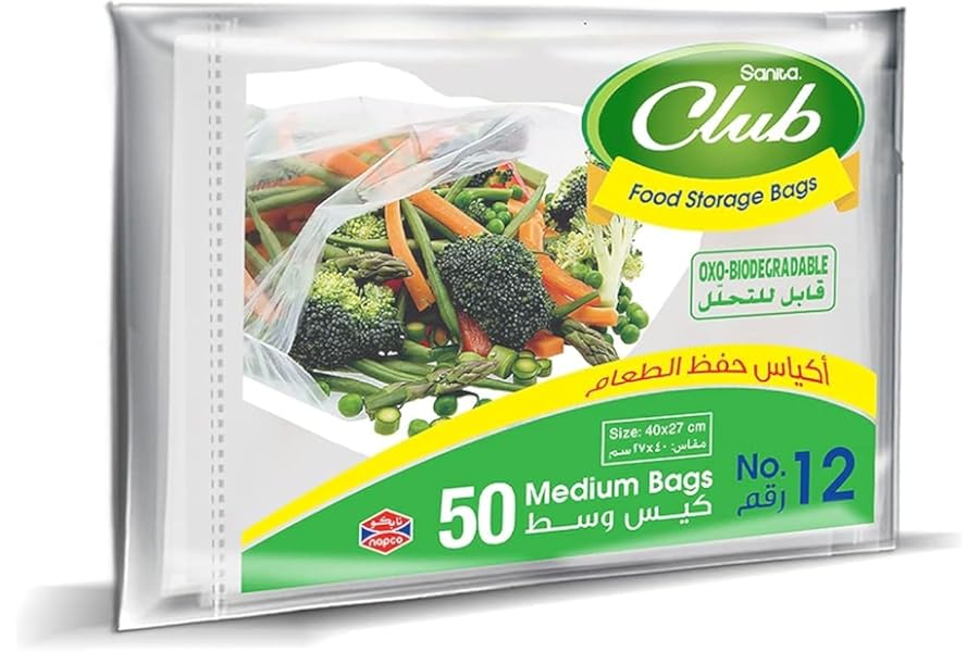 Sanita Club Medium Food Storage Bags, 50-Pack