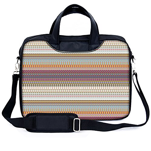 Sidorenko® Notebooktasche Laptoptasche für 17-17,3 " Zoll ( 43,9 cm) mit zwei Innentaschen für Zubehör / Vorder - Rückseite bedruckt