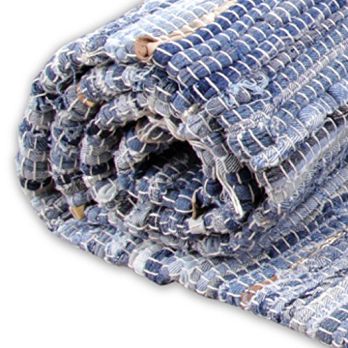 Flickenteppich Jeans 120x180cm Jeans Leather - 7