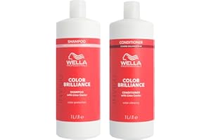 ‎WELLA Wella Professionals Color Brilliance 2er Set – Shampoo für feines Haar (1L) & Conditioner für dickes Haar (1L) – Farbschutz, Anti-Gelbstich, Glanzpflege für coloriertes Haar