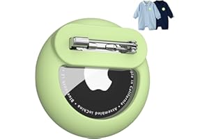 YLK Porta per Airtag, Cover Airtag Nascosta Per bambini, Custodia Airtag in Silicone con Perni, Nascosta con Spilla per Bambini Anziani Animali Domestici Zaini Bagagli (Verde matcha)