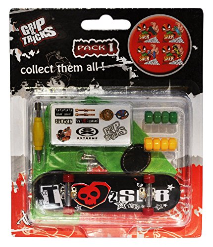 Grip & Tricks - Finger SKATE - Skate - Pack1 - Dimensions: 13 X 13 X 2 cm