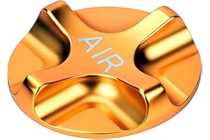 VBESTLIFE Bicycle Valve Caps Aluminium Alloy Dust Plugs for Presta Schrader Tubes Mountain Bike Road Bike Motorcycle Tire Air Stem Accessories(Yellow)