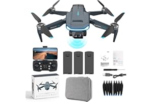 GLETO Drone GPS con Doppia Fotocamera 4K per Adulti, Droni Professionali con Motore Brushless, 60 Minuti di Volo Lungo, Ritorno Automatico A Casa, Seguimi, Quadricottero RC per Principianti