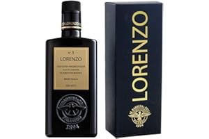 MANFREDI BARBERA Confezione Regalo Olio Extra Vergine di Oliva Biologico Lorenzo N° 3, DOP Val di Mazara 500 ml