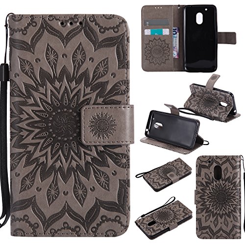 MOTO G4 Play Case,BONROY® MOTO G4 Play Mandala PU Leather Phone Holster Case, Flip Folio Book Case, Wallet Cover with Stand Function, Card Slots Money Pouch Protective Leather Wallet Case for MOTO G4 Play