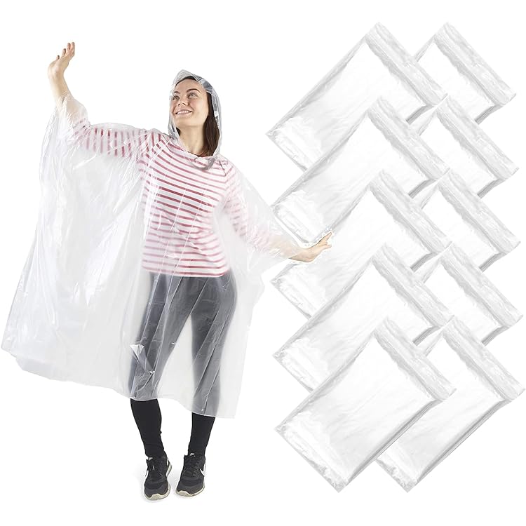 Lot 2 Cape De Pluie Adulte Unisexe, Poncho Pliables Et