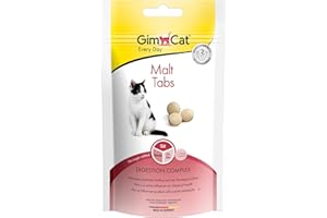 GimCat Malt Tabs - Funktionaler Katzensnack mit positivem Einfluss auf die Darmgesundheit - 1 Beutel (1 x 40 g)