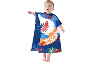 BTNEEU Toalla Infantil con Capucha Toalla de Playa con Capucha Niña Toalla Poncho Niño Súper Absorbente Poncho Toalla Bebe Albornoz con Capucha Poncho Toalla Surf para Infantil de 2 a 6 Años