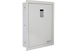 PROTEX SAFE CO. Protex Safe Electronic Keypad Wall Safe (PWS-1814E), Burglary Resistant wall safe, digital electronic locking system, velvet interior, automatic door opening, 2 Removable shelves