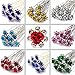 Bride Boutique Bridal Wedding Prom Silver Crystal Diamante Rose Flower Hair Pins Clips Grips (Turquoise)