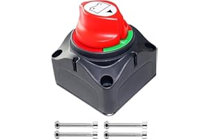 EACHPT 12V-48V Desconectador de bateria, Interruptor bateria, Cortacorrientes coche, Aislador de interruptor de batería, para automóviles, barcos, camiones, autocaravanas, remolques de viaje (1 Pieza)