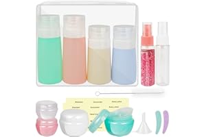 ANSHUKE Silikon ReiseFlaschen Set 65/85ml, 16 Stück Reiseflaschen Auslaufsicher NachfüLlbar TSA-Zugelassene Reiseset Kosmetik Leer, Verwendet für Shampoo Lotion SpüLung Duschgel (BPA-frei)