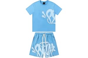 CEWIFO Syna World Tuta Corta - Completi Sportivi Uomo Estivi Tute da Fitness Maniche Corte Pantaloncini T-Shirt da Ginnastica Uomo per Jogging Fitness 2025