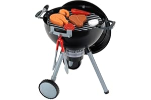 Klein Theo 9401 Weber Premium Kettle Barbecue with Light & Sound I Incl. accessories I Magnetic lighter to activate the charcoal I For children aged 3 years and up