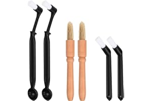 PTJJXA 6 szt. Szczotka do czyszczenia ekspresu do kawy, zestaw szczotek do czyszczenia ekspresu do kawy z łyżką, drewnianą szczotką i nylonową szczotką do czyszczenia ekspresu do kawy