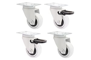 WAGNER design yourself 02225104 giratorias/Ruedas para muebles-juego de 4-2 sin 2 con freno, placa atornillable, X 4 piezas-Negro, (Ø) 50 mm