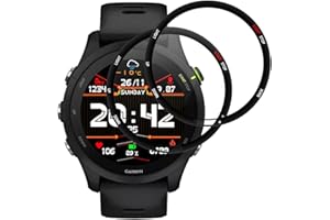 IQShield Verre Trempé pour Garmin Forerunner 255/255 Music, Haut Définition Protection écran, Vitre Protection de Anti Rayures, 3D Couverture Complète, Sensible au Toucher, Sans Bulless, 2 Pièces
