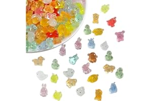 PERSENTU 30 Pcs Luminous Resin Animals Kit, Luminous Tiny Resin Animal Figurines Accessories, Mini Resins Turtles Dollhouse Miniatures Mini Animals for Aquarium Fairy Garden Bonsai Decor Aquarium