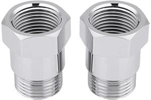 Dioche Lambdasonde Adapter, 2 Stück 32 mm M18*1,5 O2 Sauerstoffsensor Verlängerungsadapter, Silber