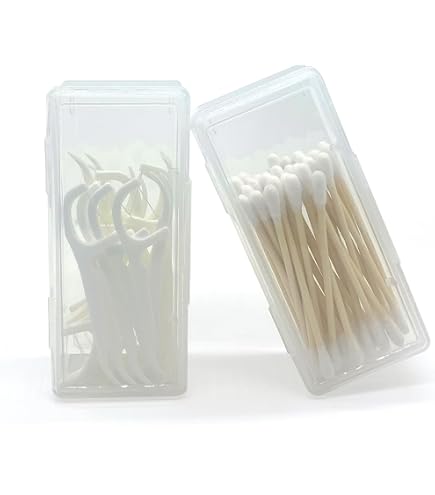 Set Di 2 Contenitori Porta Cotton Fioc E Stuzzicadenti A Forma Di Fiore Di Loto - Per Bagno E Camera, Pratici E Carini