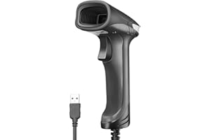 Eyoyo USB QR 2D Barcode Scanner, Handheld Wired Bar Code Reader PDF417 Data Matrix for Mobile Payment, Pos System, Supermarket Inventory Management, Plug and Play, Extra Long USB Cable