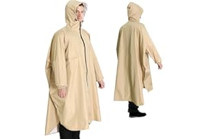 ANYOO Chubasquero Mujer Hombre Impermeable Poncho de Lluvia Portátil Ligera con Mangas Largas para Senderismo Al aire libre Ciclismo, Talla única