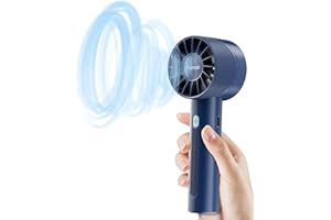 Furnsii Mini Ventilateur Portatif avec Vent Très Fort, Petit Ventilateur Portable à Piles Rechargeable par USB, 16 Heures 4 Vitesses Ventilateur à Main pour Bureau Voyage Camping