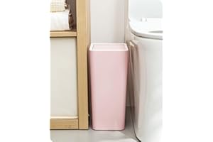 Baffect Push Top Lid Trash Bin, Trash Bin, Trash Bin, Rubbish Bin, Rubbish Bin, Rubbish Bin for Kitchen Bathroom 8L (Pink)