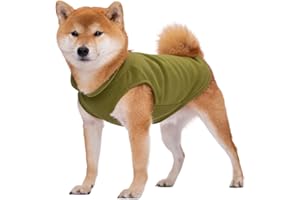 BT Bear Pull pour chien de petite et moyenne taille, en polaire douce pour temps froid avec anneau de laisse pour chiens de petite et moyenne taille (taille XL, vert olive)