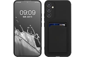 kwmobile Funda Billetera Compatible con Samsung Galaxy A34 5G Funda con Tarjetero - Carcasa Cartera Protectora con Espacio para Tarjeta - Negro