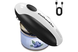 GalhanEhe Dosenöffner Elektrisch, wiederaufladbarer Elektrischer Dosenöffner, geeignet für die meisten Dosengrößen, automatischer One-Touch-Betrieb, geeignet für arthritische Hände (Schwarz&Weiß)