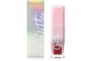 VIOLA HOUSE Gloss Pailleté,Brillant à Lères,Lip Gloss Glitter Shimme,Longue Tenue,Glossy Lipgloss Finition Chatoyante Sur Les Lèvres.Cherry(5ml/0.17oz)